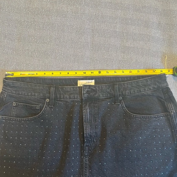 Universal Thread Black Jean Miniskirt with Stud Detail Size 17 - Picture 5 of 9